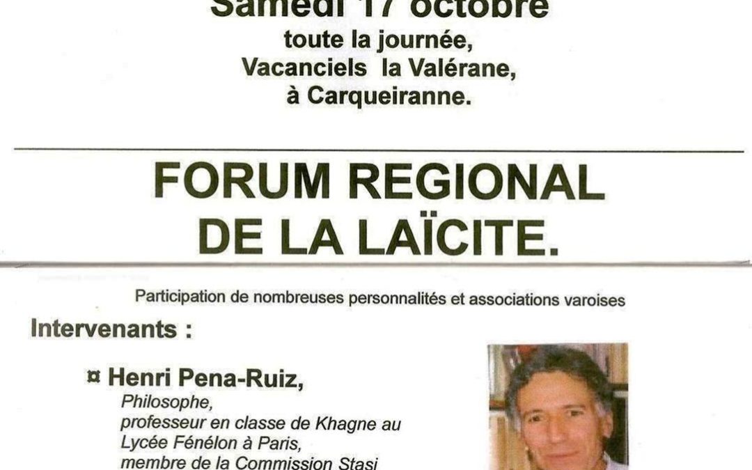 Forum régional de la laïcité