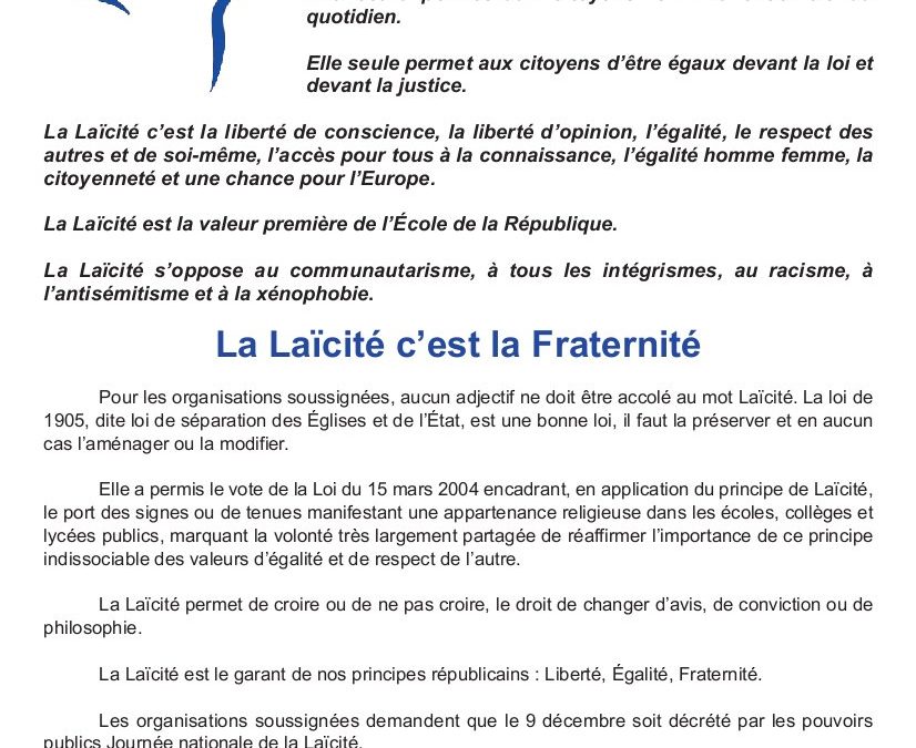 Rassemblement à Paris le 9 décembre