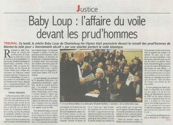 Soutien à la crèche Baby-Loup : au tribunal