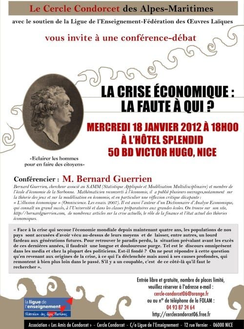 Conférence débat à Nice le 18 janvier 2012