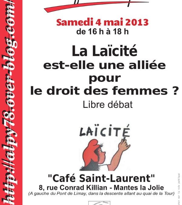 Café laïque à Mantes la Jolie le 4 mai