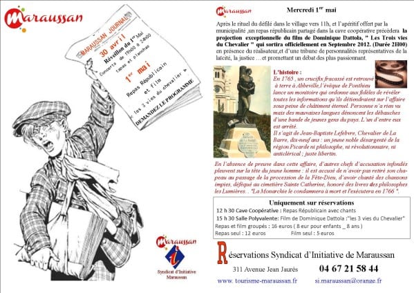 programme 1er mai le chevalier de la barre