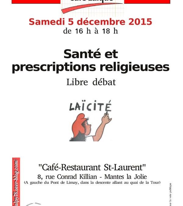 Café laïque à Mantes -78- le 5 décembre 2015
