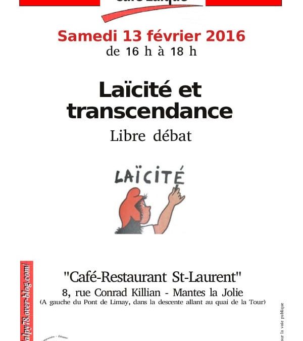 Café laïque à Mantes la Jolie le 13 février